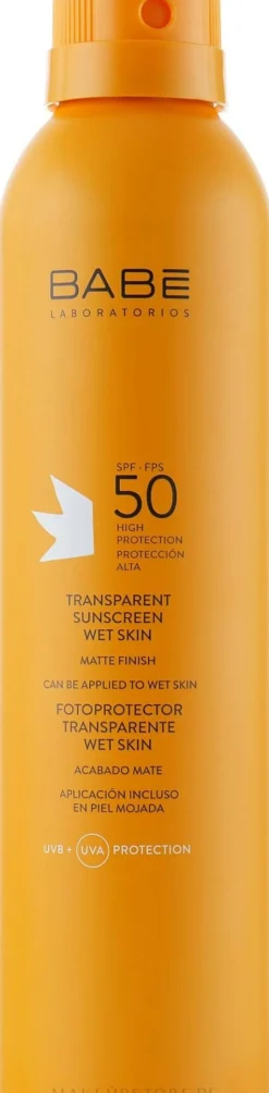 Transparentes und wasserdichtes Sonnenschutzspray SPF 50+
