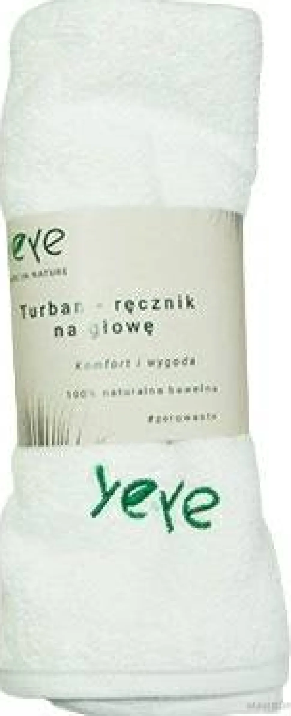 Turban-Handtuch aus Baumwolle zum Trocknen der Haare 500 g weiß
