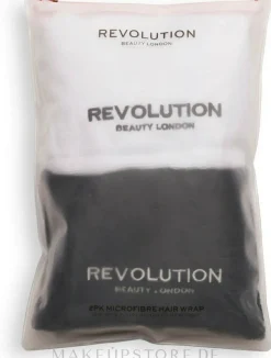 Turban-Handtuch weiß, schwarz 2 St.