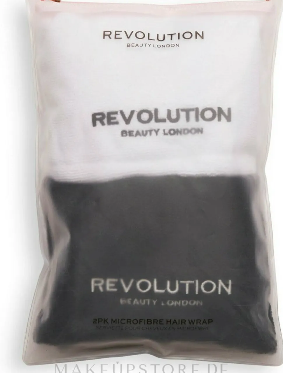 Turban-Handtuch weiß, schwarz 2 St.