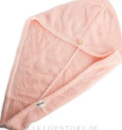 Turban-Handtuch zum Haartrocknen rosa
