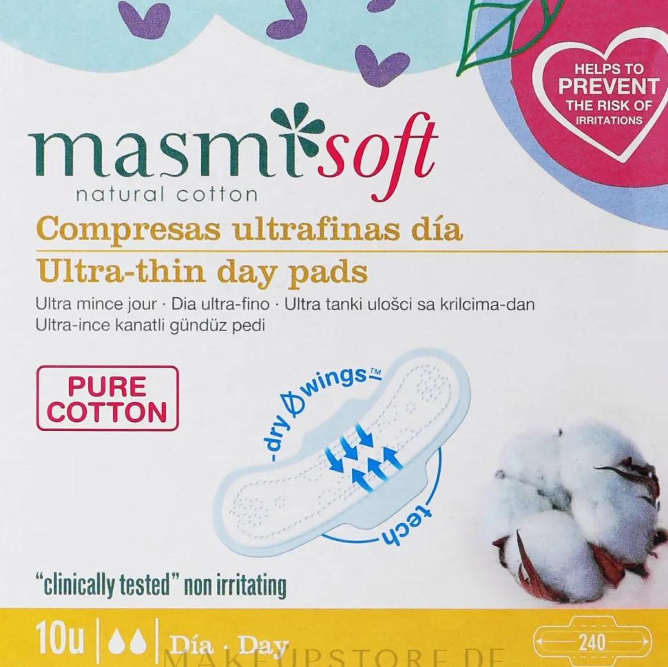 Ultradünne Damenbinden mit Flügeln für den Tag Soft