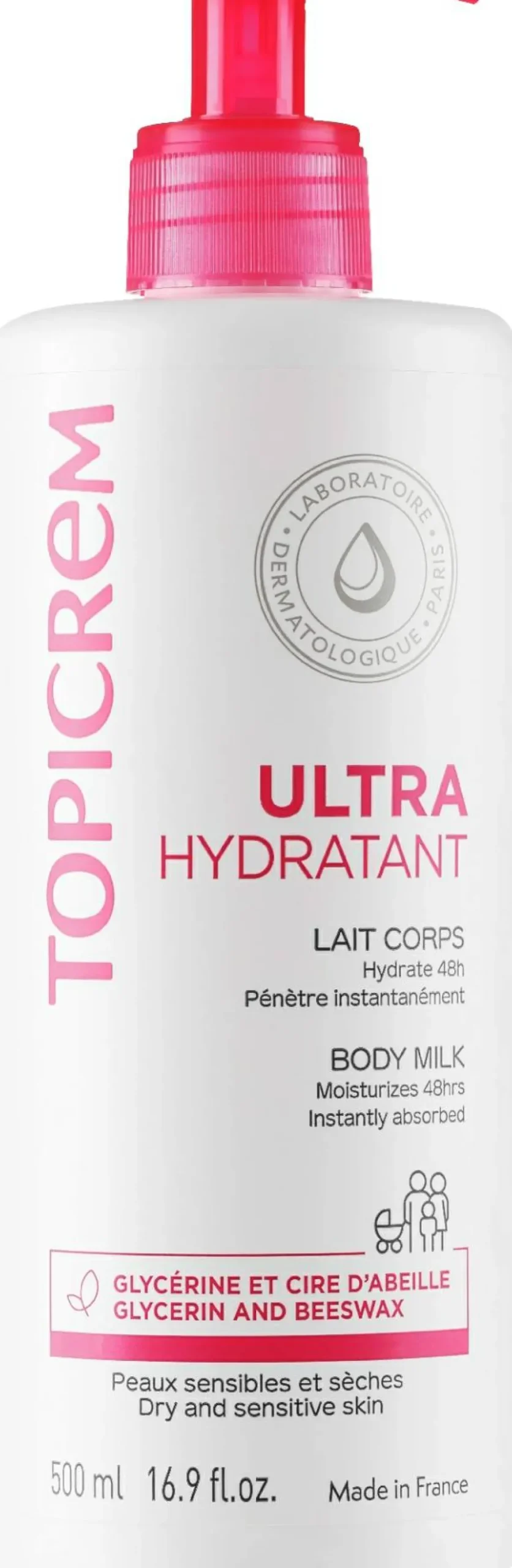 Ultra feuchtigkeitsspendende Körpermilch für empfindliche und trockene Haut
