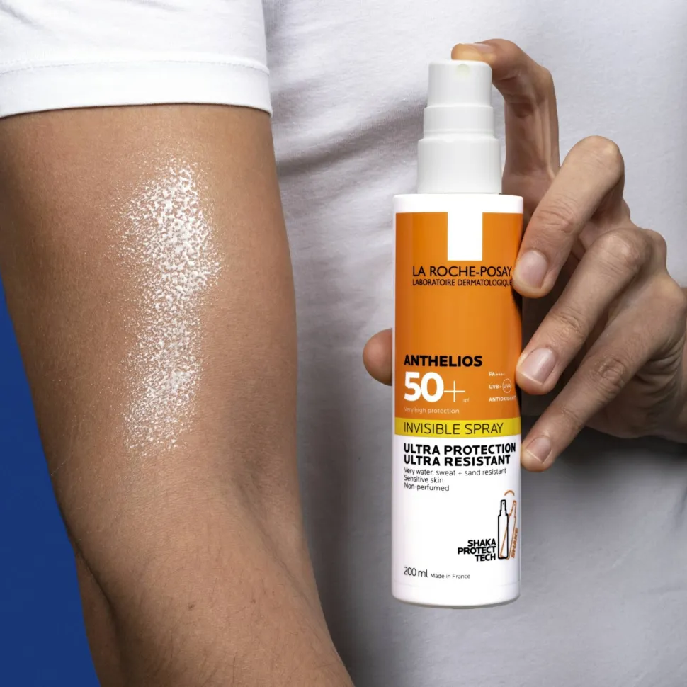 Ultra leichtes wasserfestes, schweißresistentes und sandabweisendes Sonnenschutzspray für das Gesicht und Körper SPF 50+