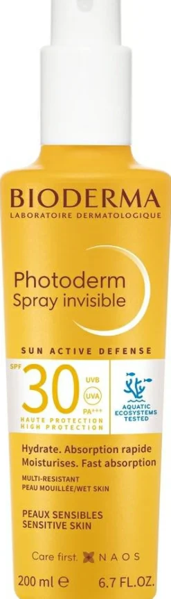 Unsichtbares Sonnenschutzspray für Gesicht und Körper