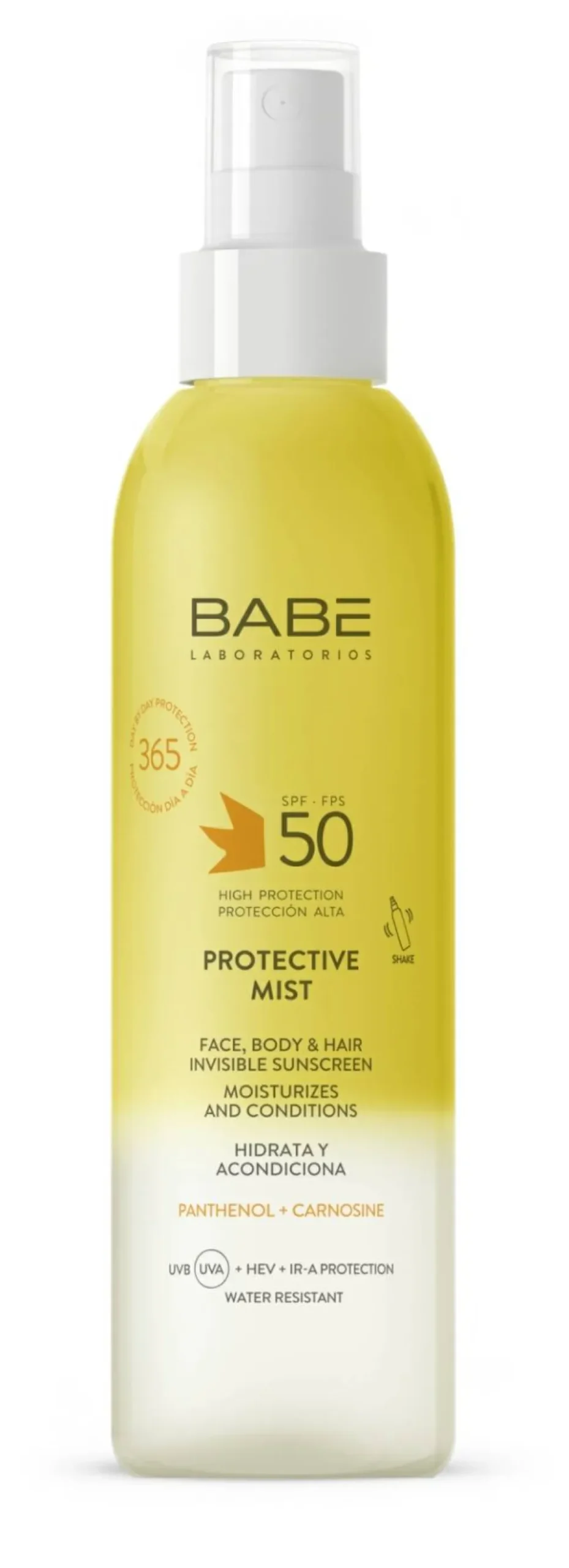 Unsichtbares Sonnenschutz-Spray-Mist für Gesicht, Körper und Haare mit SPF 50
