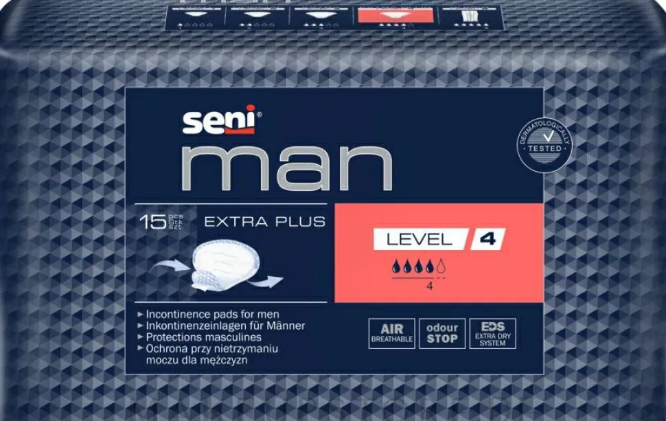 Urologische Einlagen für Männer Seni Man Extra Plus Level 4 15 St.