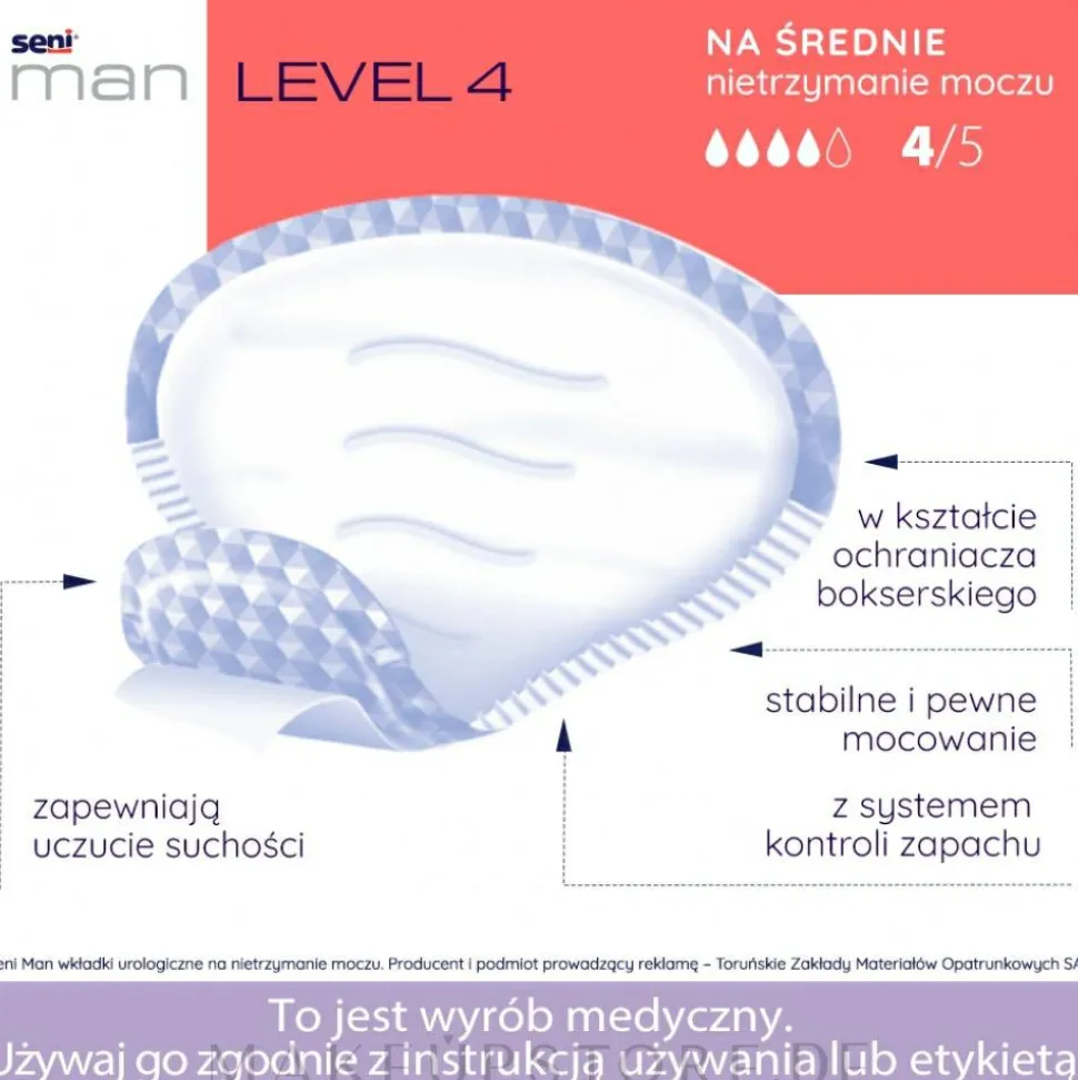 Urologische Einlagen für Männer Seni Man Extra Plus Level 4 15 St.