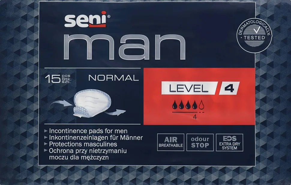 Urologische Einlagen für Männer Seni Man Extra Plus Level 4 15 St.