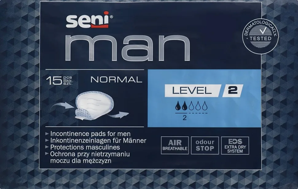 Urologische Einlagen für Männer Seni Man Normal Level 2 15 St.