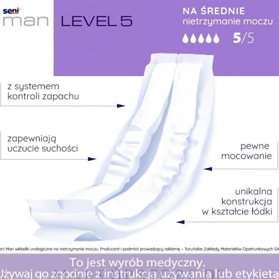 Urologische Einlagen für Männer Seni Man Super Level 5 15 St.