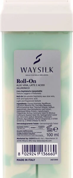 Wachs für Haarentfernung in Kartusche mit Aloe Vera, Milch, Hyaluronsäure