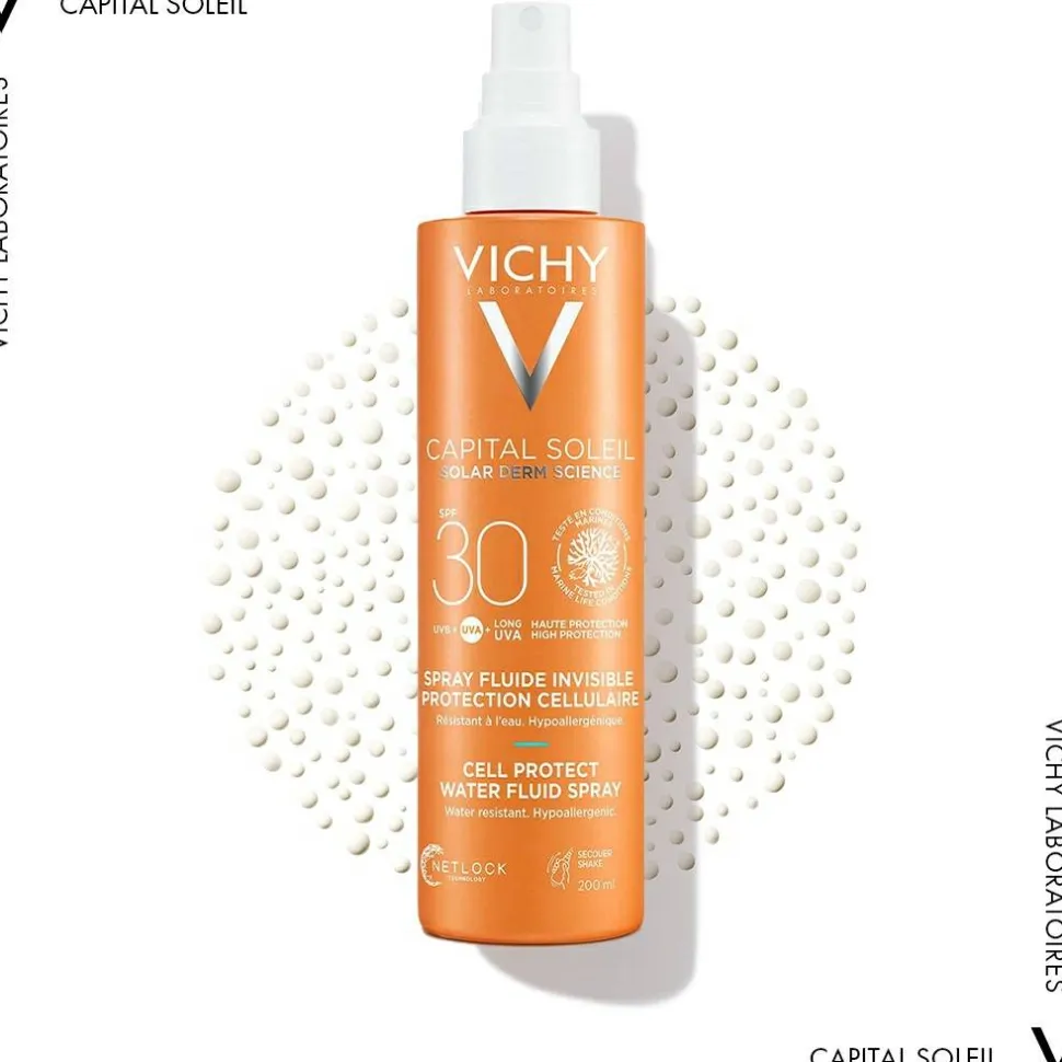 Wasserdichtes Körperspray mit Sonnenschutzfilter SPF 30