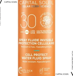 Wasserdichtes Körperspray mit Sonnenschutzfilter SPF 30