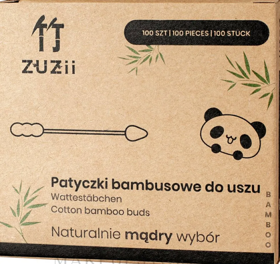 Wattestäbchen aus Bambus mit verschiedenen Spitzen