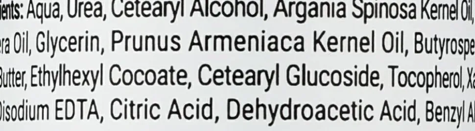 Weichmachende Creme für Hände und Füße mit Sheabutter und Urea