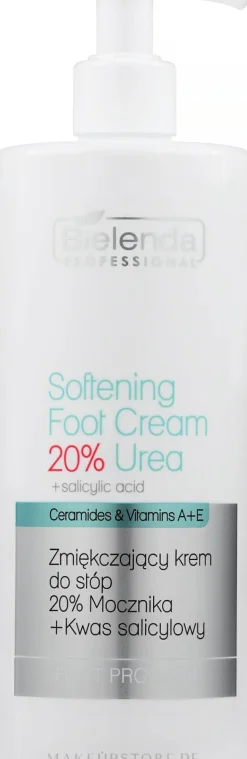 Weichmachende Fußcreme mit Salicylsäure und Vitaminen A und E
