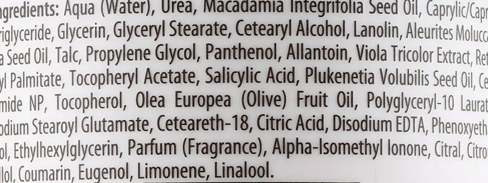 Weichmachende Fußcreme mit Salicylsäure und Vitaminen A und E