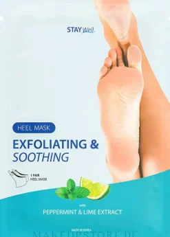 Weichmachende Peelingmaske für rissige Fersen mit Pfefferminz- und Limettenextrakt