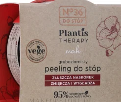Weichmachendes und glättendes grobkörniges Fußpeeling mit Mohn