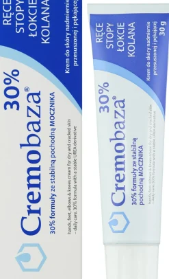 Weichmachende und feuchtigkeitsspendende Creme mit 30% Harnstoff für rissige, schwielige und trockene Hände, Füße, Ellbogen und Knie