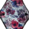 Wiederverwendbare Slipeinlagen aus schwarzer Baumwolle mit Blumen