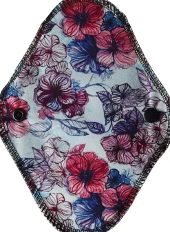 Wiederverwendbare Slipeinlagen aus schwarzer Baumwolle mit Blumen