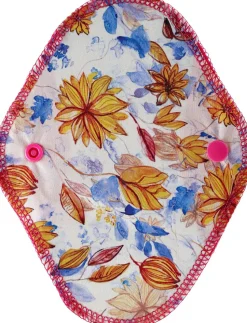 Wiederverwendbare Slipeinlagen mit Baumwolle blau-gelbe Blüten
