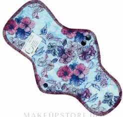 Wiederverwendbare Slipeinlagen mit Baumwolle Fuchsie mit Blumen