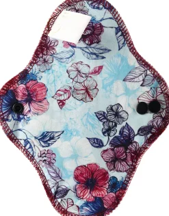 Wiederverwendbare Slipeinlagen mit Baumwolle Fuchsie mit Blumen