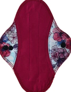 Wiederverwendbare Slipeinlagen mit Baumwolle Fuchsie mit Blumen