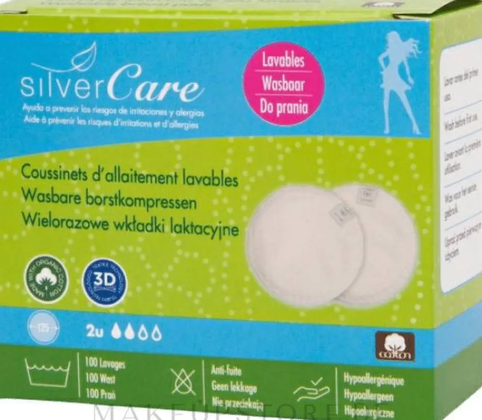 Wiederverwendbare Stilleinlagen 100% Baumwolle 2 Tropfen