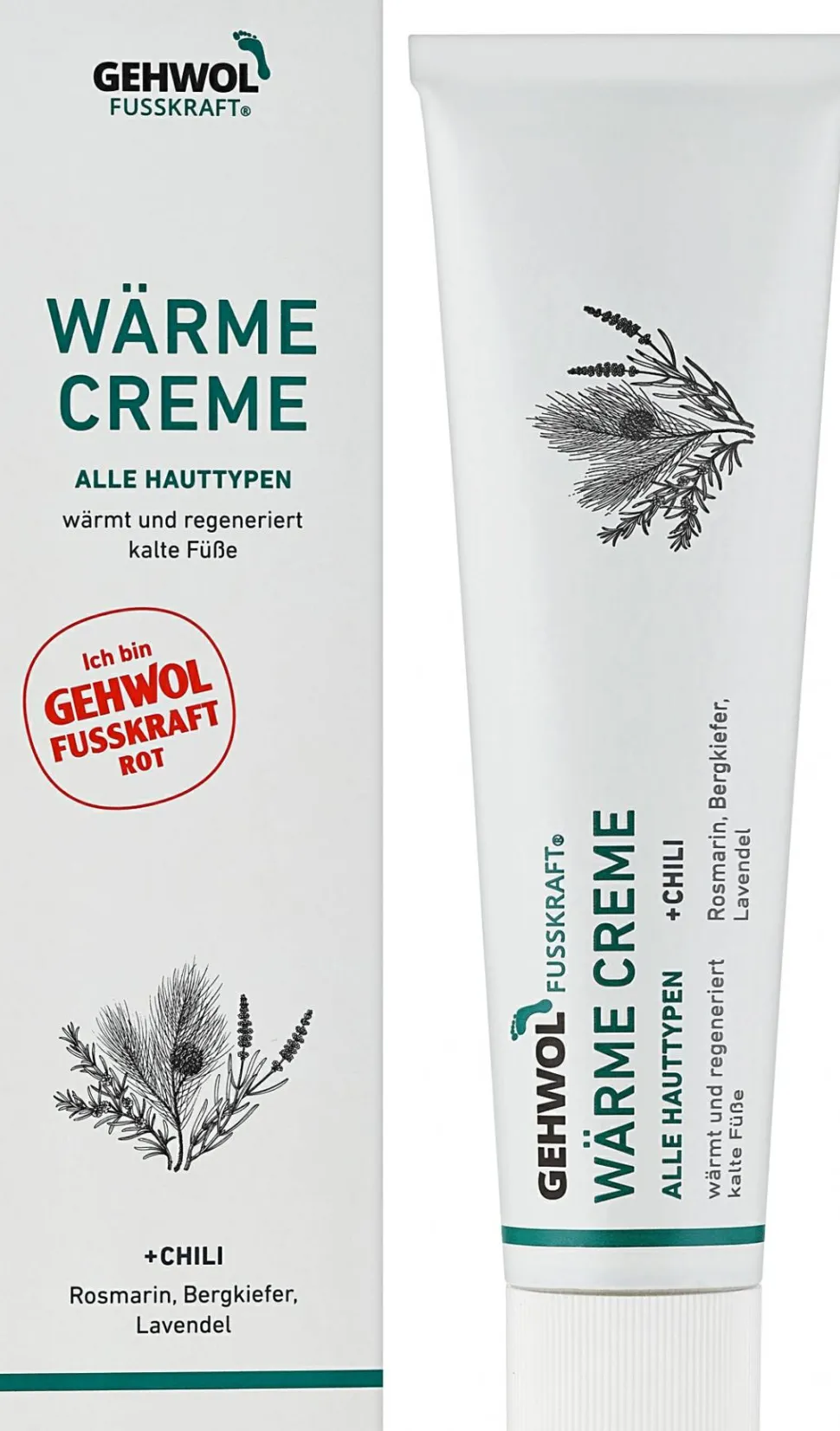 Wärmender Fußbalsam gegen kalte Füße für trockene und spröde Haut