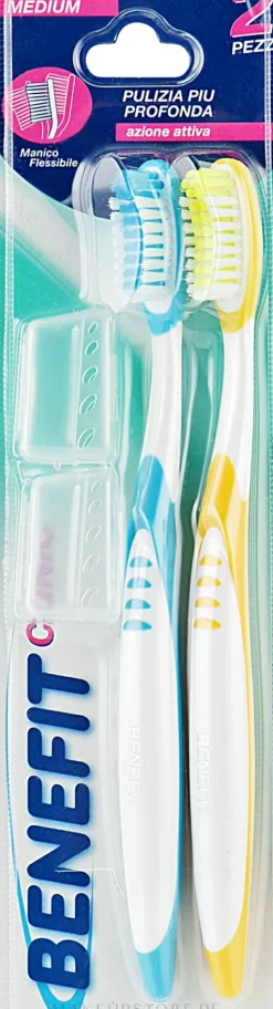 Zahnbürste gelb + blau 2 St.