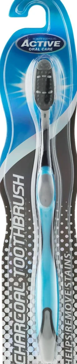 Zahnbürste mit Aktivkohle schwarz-blau