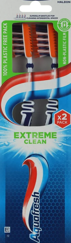Zahnbürstenset Extreme Clean, mittelhart, dunkelblau