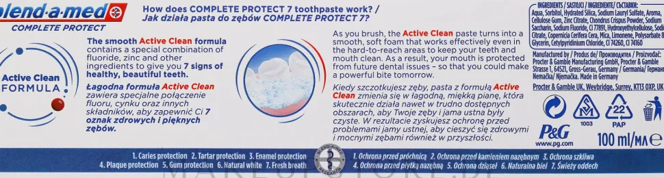 Zahnpasta Complete Protect 7 Original