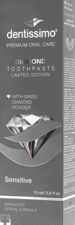 Zahnpasta für empfindliche Zähne mit Diamantpulver