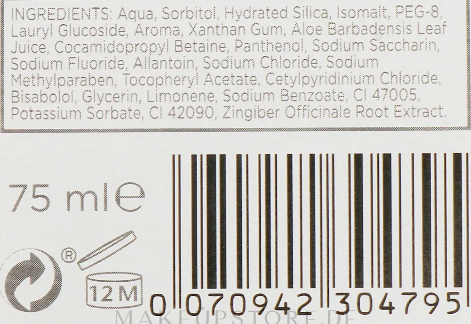 Zahnpasta-Gel Zahnfleischschutz