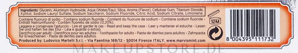 Zahnpasta mit Ingwer, Minze und Xylitol