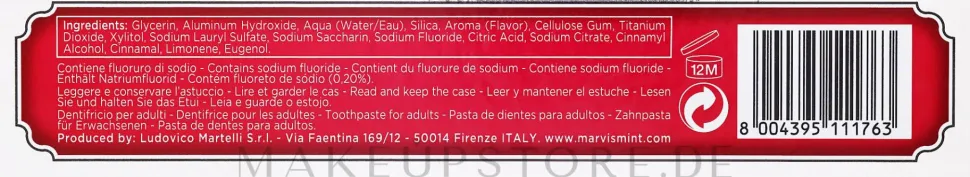 Zahnpasta mit Zimt, Minze und Xylitol