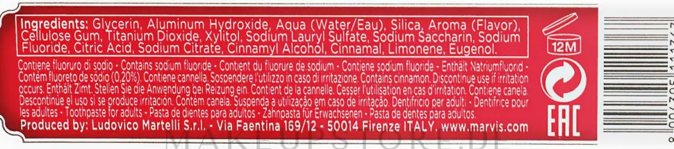 Zahnpasta mit Zimt und Minze