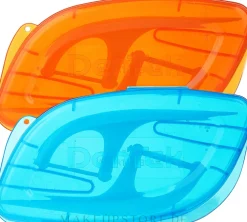 Zahnseide-Sticks + Box orange und blau