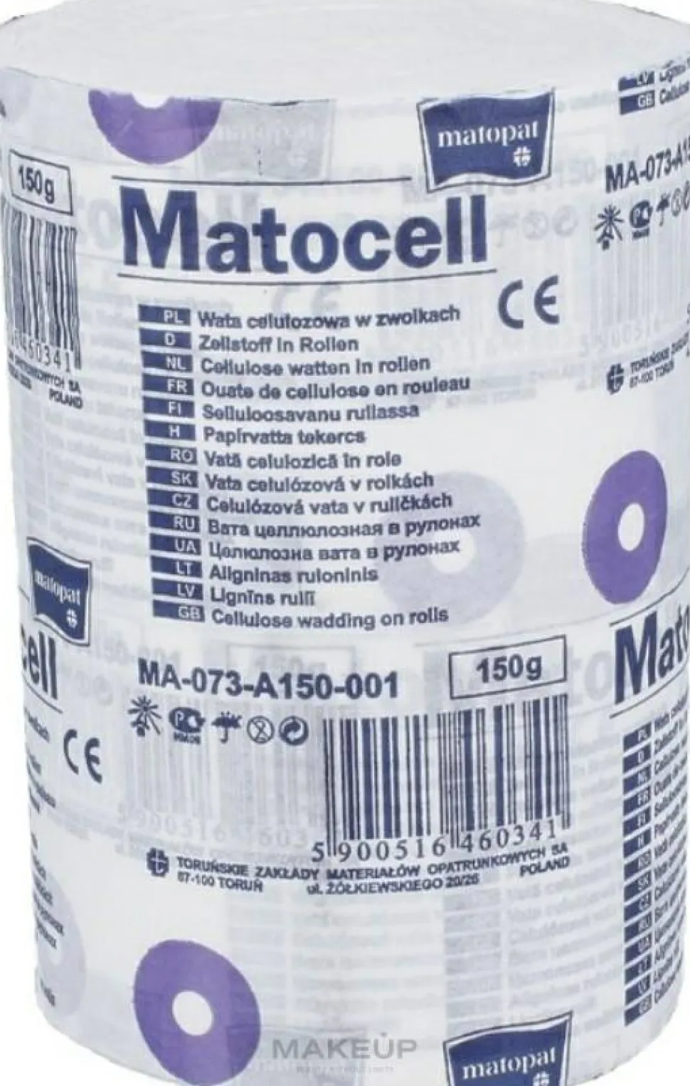 Zellstoffwatte auf Rolle