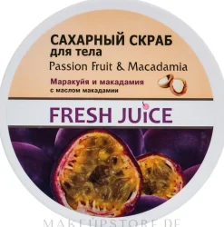 Zuckerpeeling für den Körper Passionsfrucht & Macadamia