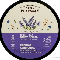 Zucker-Salz-Körperpeeling mit Lavendel und Leinöl