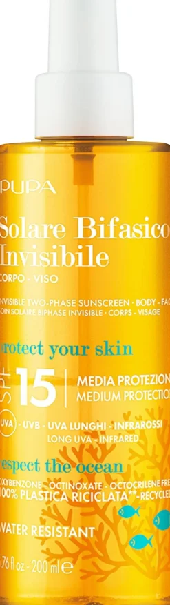 Zweiphasiges Sonnenschutzspray SPF 15